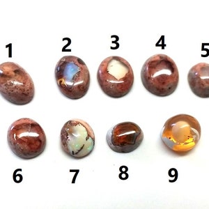 1 pc. Genuine Mexican Fire Opal Cabochons - To use with Bails and on Flat Pads! Sizes vary - Set L