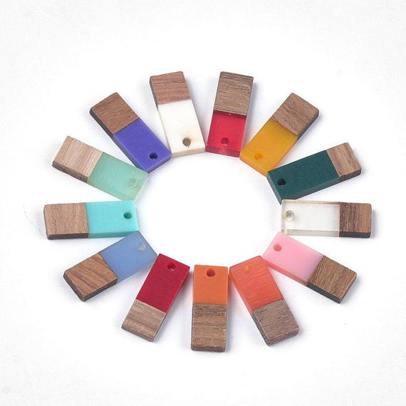 Resin & Wood Pendants - Small - Assorted Resin & Wood Pendants - Small - Assorted