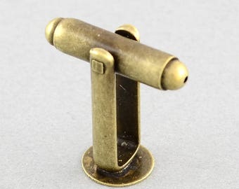 Lot of 10 Antique Bronze Cuff Links (5 pairs) - 12mm Glue Pad