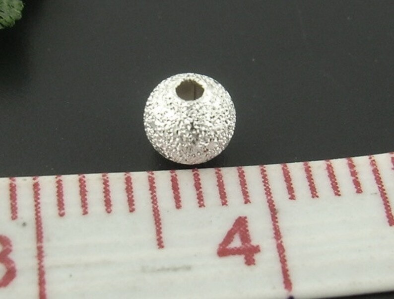 50pcs 8mm Sparkle Filigree Stardust Spacer Beads - Sterling Silver Plated Brass For Jewelry Making