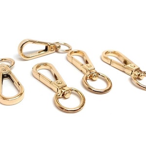 EXTRA LARGE - 5 pcs. Gold Plated Clip Swivel Clasps - 50mm x 17mm (2 inch x 0.67 inch) - Dog Clips - High Quality! Tarnish Resistant