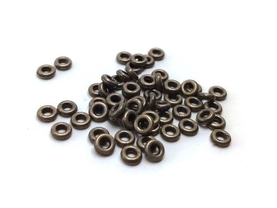100 Anelli Di Giunzione Aperti In Bronzo Anticato - 12 Mm X 1 Mm - Ferro Ipoallergenico Per Bigiotteria Fai Da Te