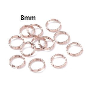 CLEARANCE Double Loops Jump Rings, Double Split Rings, Gold Splitrin, MiniatureSweet, Kawaii Resin Crafts, Decoden Cabochons Supplies