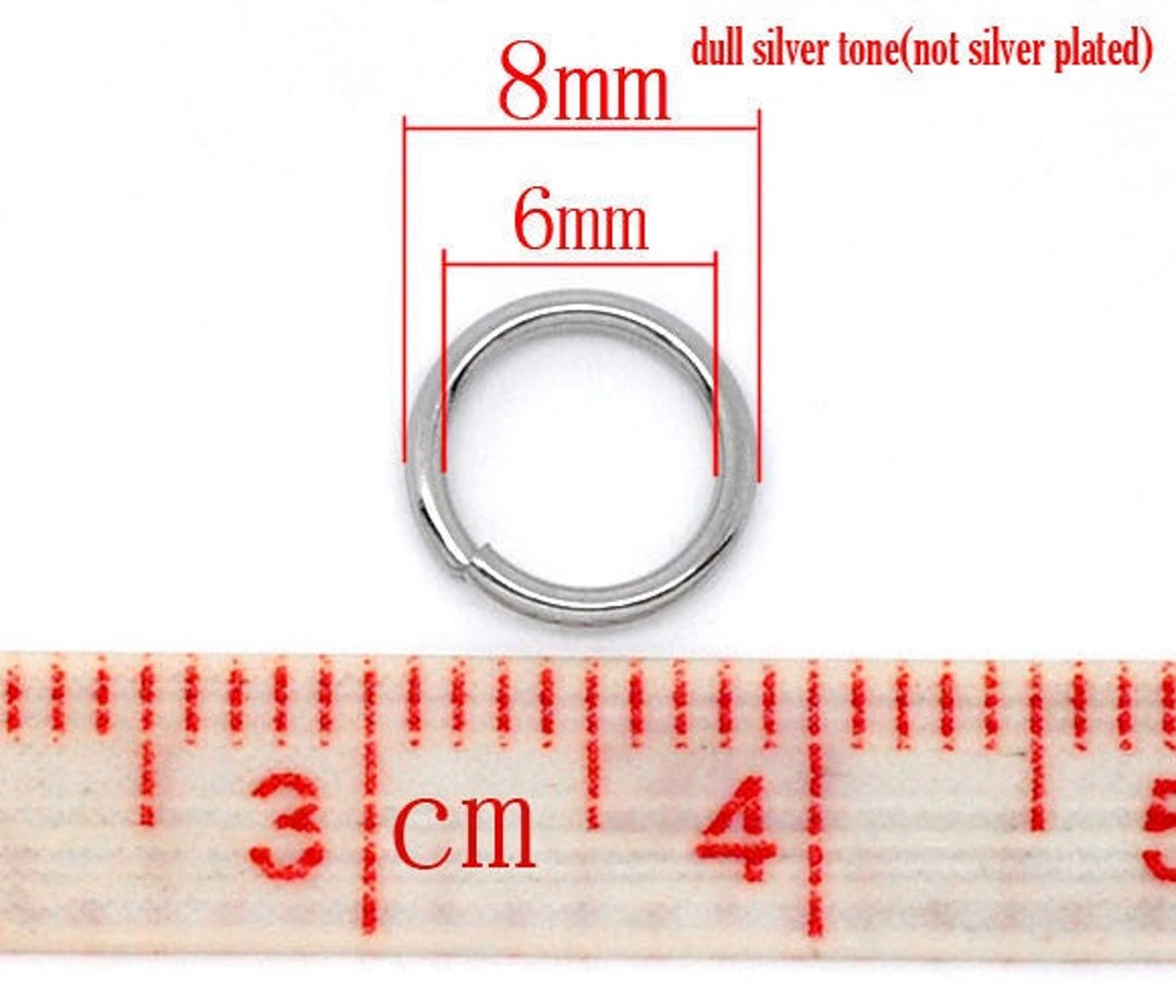 500 Pcs Stainless Steel Open Jump Rings 8mm 18 Gauge High - Etsy