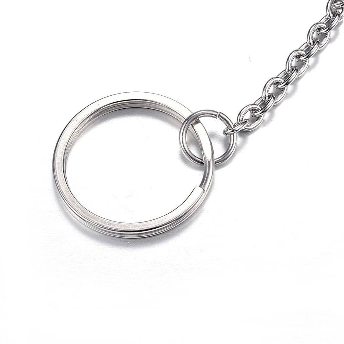 10 Pcs. 304 Stainless Steel Split Key Chain Rings With Etsy