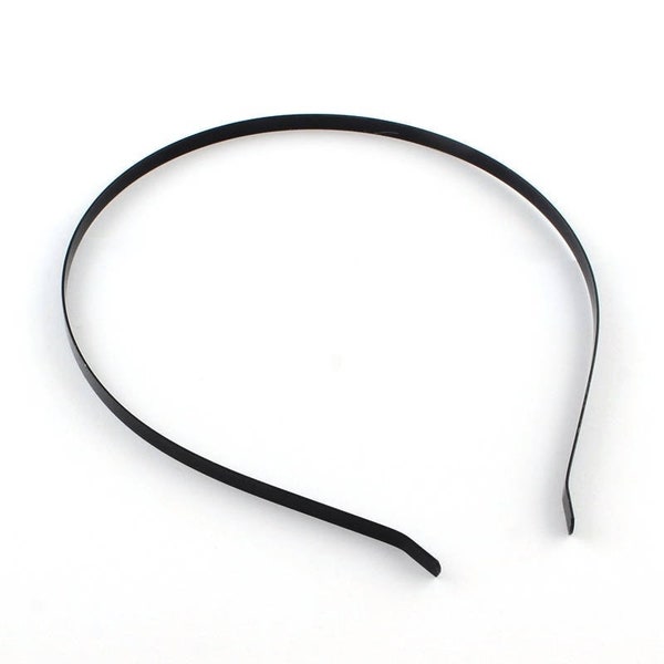 Thin - 10 pcs. - Gunmetal Black Iron Headbands - 4mm wide - 110mm diameter (4.33 inch)