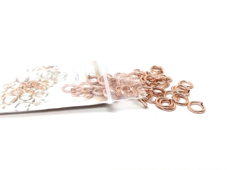 16 Gauge 8mm Beadsmith 10 pcs Real Rose Gold Filled Jump Lock Anti-Tarnish Coating!