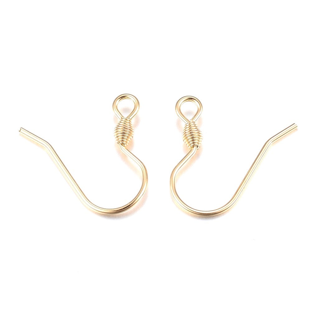 Buy 100 Pcs 304 Stainless Steel Earring Hooks With Spring Golden 15mm X  16mm Hypoallergenic Tarnish Resistant Hole Size: 2mm Online in India 