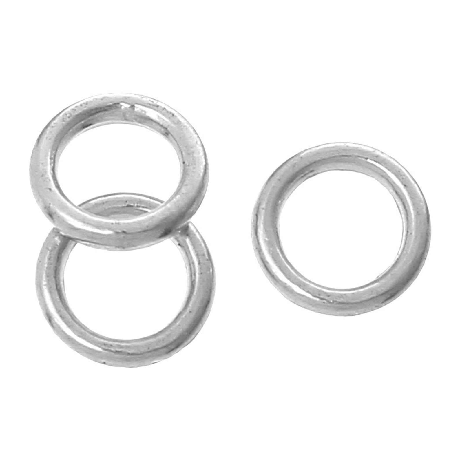 100 Pcs Silver Tone Soldered Closed Jump Rings 6mm 18 Etsy