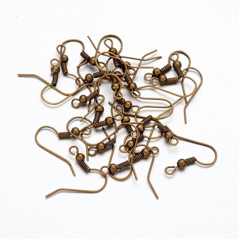 200 Pcs 100 Pairs Antique Bronze Earring Hooks With Spring Etsy