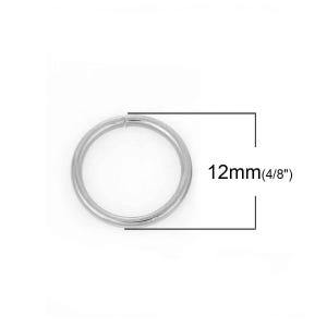 100 pcs Stainless Steel Open Jump Rings 12mm - 16 Gauge - THICK - HEAVY - High Quality