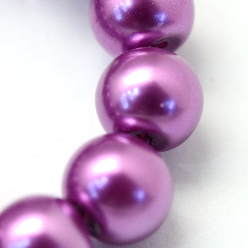 4mm Purple Violet Glass Pearl Imitation Round Beads 32 inch Etsy
