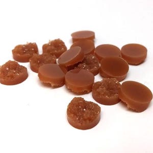 10 pcs Druzy Resin Embellishment Cabochons Light Brown Cappuccino - 12mm (1/2 in)