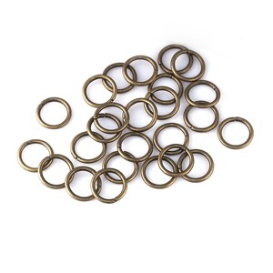 16mm Extra Large Gold Jump Rings, Thick Textured Jump Ring, Antiqued G –  Carson's Cove