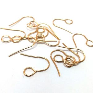 500 ganchos para pendientes de acero inoxidable 304 con argolla - 19 mm x 14 mm - Argolla grande: 6 mm - Dorado