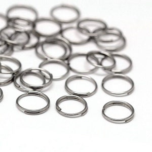 500 pcs Double Rings - Stainless Steel Split Jump Rings - 8mm - Hypoallergenic! Tarnish Resistant! Thickness: 0.6mm (22 Gauge)