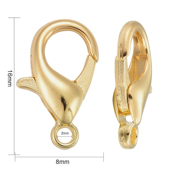 300Pcs Lobster Claw Clasps for Jewelry Making,Metal Alloy Curved