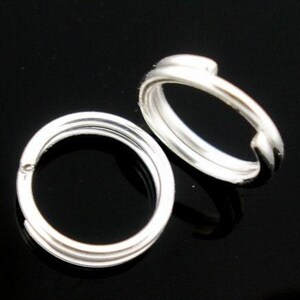 300 pcs Double Rings - Silver Plated Split Jump Rings - 10mm - 21 Gauge