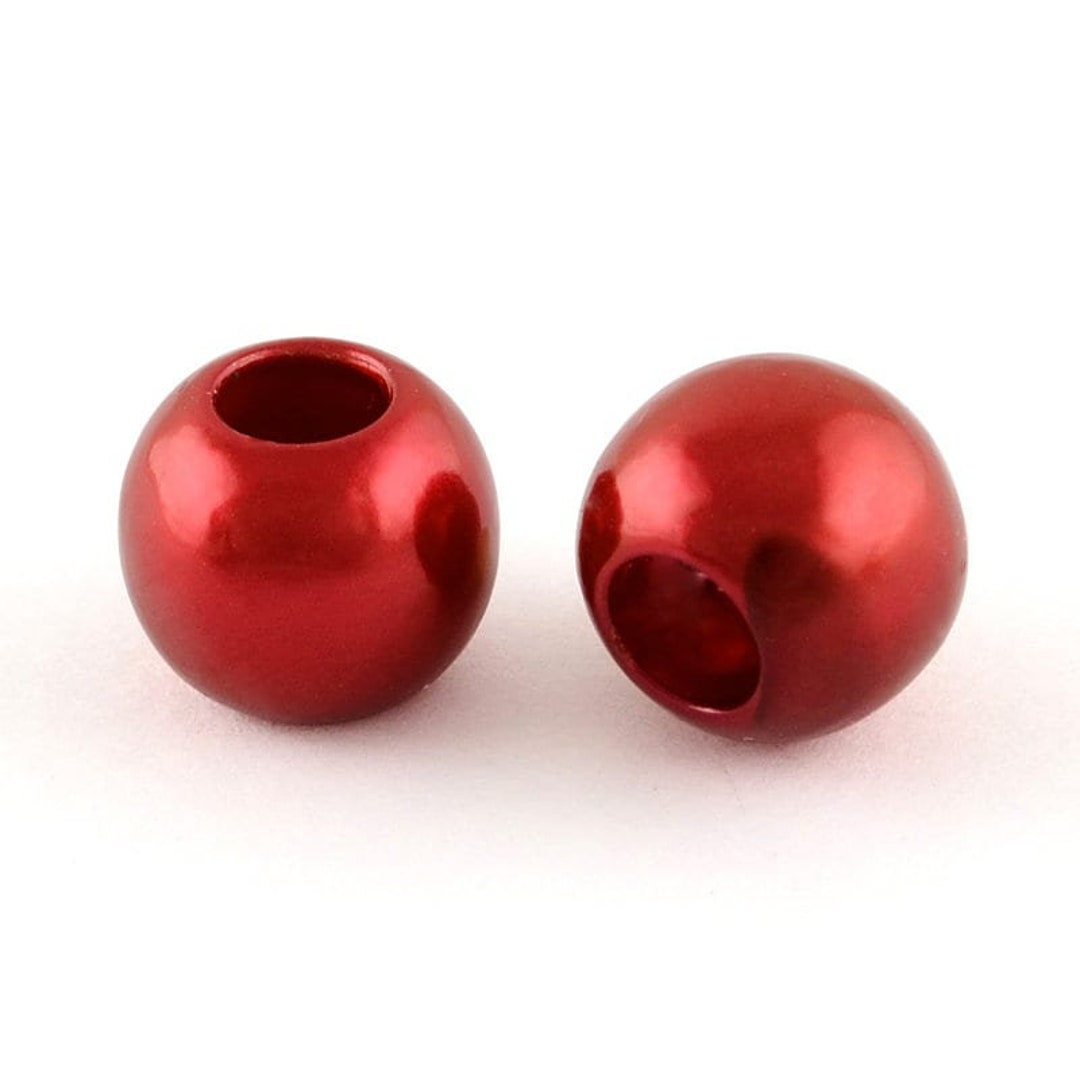 Red Opaque 16mm Plastic Rings (100pcs)