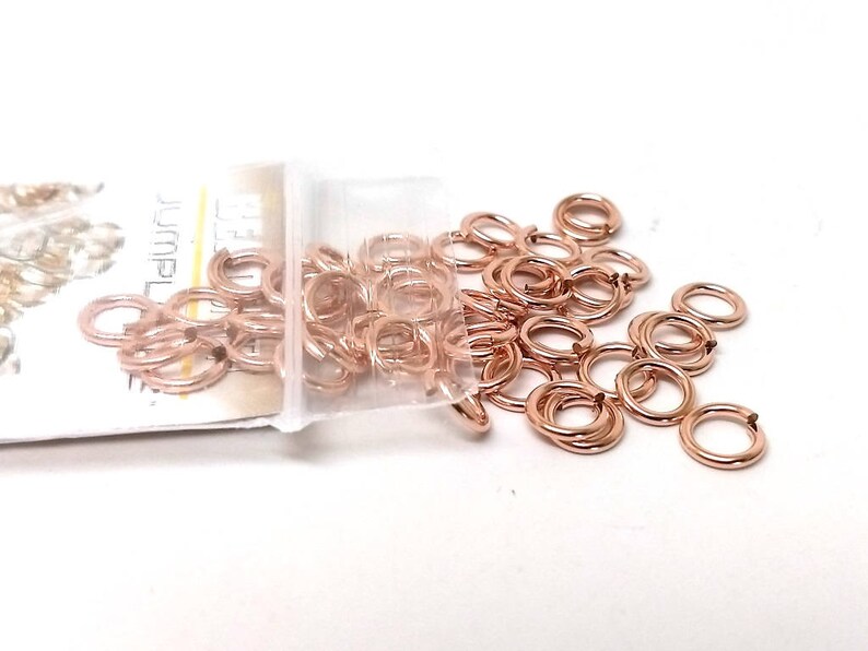 16 Gauge 8mm Beadsmith 10 pcs Real Rose Gold Filled Jump Lock Anti-Tarnish Coating!