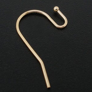 200 pcs Rose Gold Plated Earring Wire Hooks with Ball - 21x12mm - 21mm x 12mm - 21 Gauge Wire