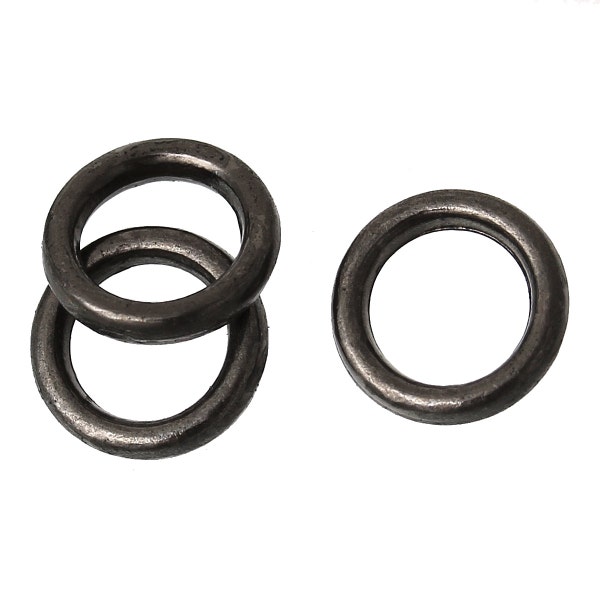 100 pcs Gunmetal Soldered Closed Jump Rings - 6mm - 18 Gauge (1.2mm Thick)