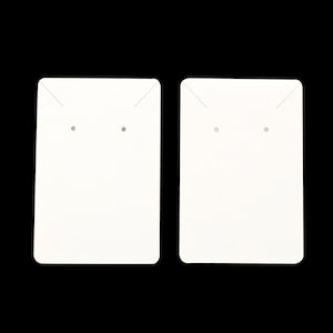 30 pièces. Blanc Carton Papier Bijoux Boucles d’oreilles Boucle d’oreille Rectangle Afficher Cartes Étiquettes Étiquettes - 2 trous - 90mm x 60mm (3.5 « x 2.4 »)