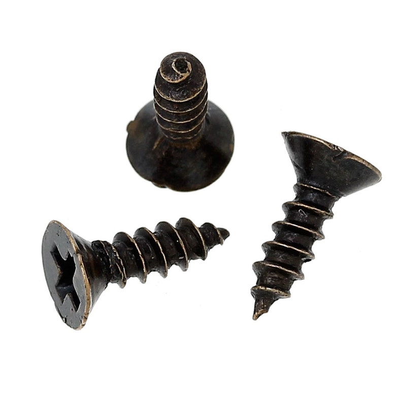 Lot of 30 Antique Bronze Screws Hardware for Jewelry Boxes or Etsy