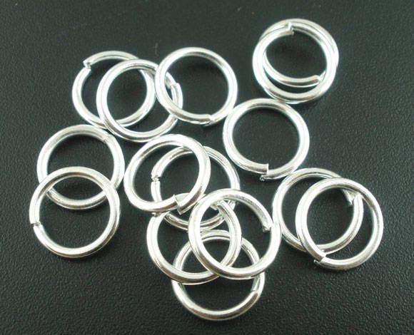 12mm 15 Gauge jTHICK 100 pcs Silver Plated Open Jump Rings HIGH QUALITY