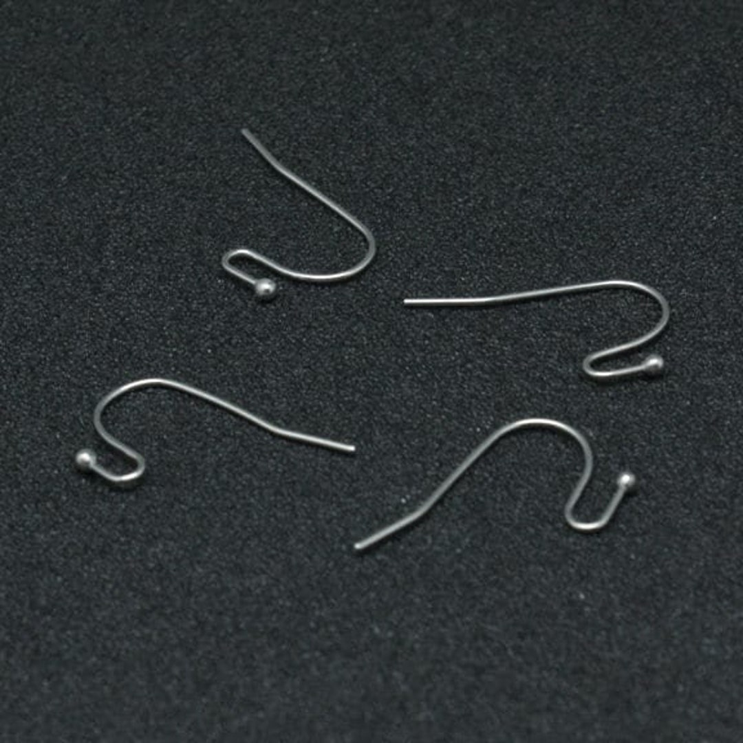 BULK 100 Earring hooks 23 x 22mm stainless steel FS168