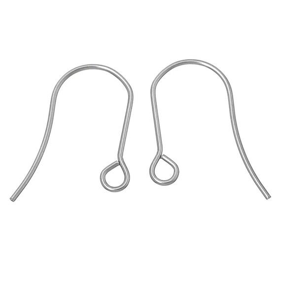 Earring Hooks, w/ Ball and Loop 19mm, Hypo-Allergenic Surgical Steel (50  Pairs)