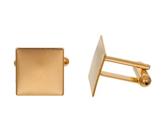 Vntage Cufflnks Weddng Fndngs Slver Plated Cuff Lnk Blanks Backs