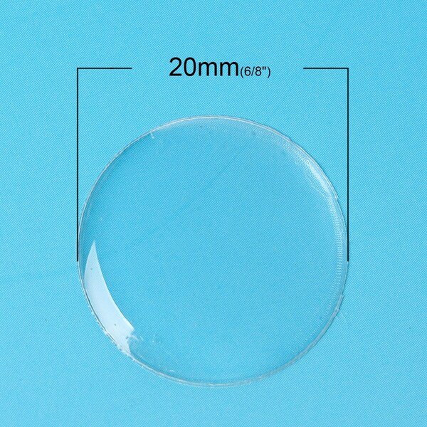 75 pièces. Autocollants ronds transparents en résine époxy - 20 mm (0,79 po)