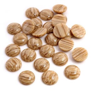 10 Stück Druzy Harz und Holz Verschönerung Cabochons - Glänzend - 12 mm - Kuppel Kreis