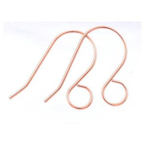 50 ganchos para pendientes de acero inoxidable 316 con argolla - 26 mm x 20 mm - Argolla grande: 4,6 mm - Oro rosa