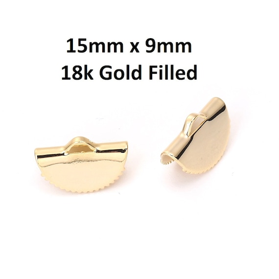 Crimp/Ribbon End - Rounded 10 pc Crimp/Ribbon End - Rounded 10 pc