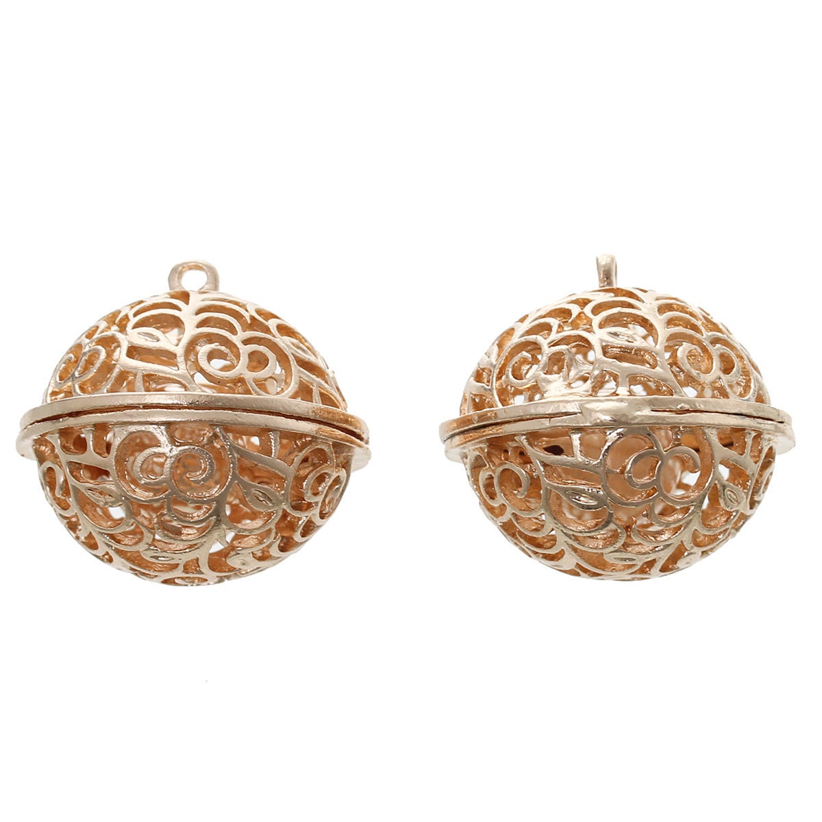 1pc. Gold Hollow Harmony Ball With Bell Charms Pendants 29mm Etsy