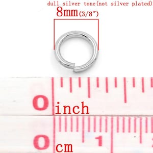 500 pcs 304 Stainless Steel Open Jump Rings 8mm - 16 Gauge (1.2mm) - THICK - HEAVY - High Quality - Hypoallergenic - Tarnish Resistant!