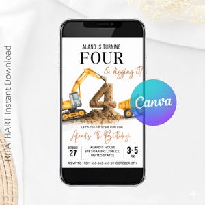 digital invitation, birthday template, editable canva, digital boys invite, 3rd birthday card, printable kids truck, truck party template, construction party, boy birthday invite, dump truck party, construction truck, truck birthday, editable templett, dump truck invite, construction invit, instant download, kids birthday, electronic invite, printable party, phone invitation, digital download,  ,, printable invitation, instant download, canva template, digital invitations,