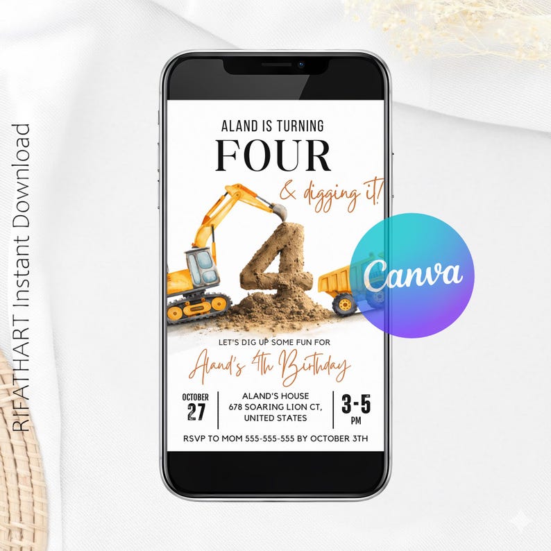 digital invitation, birthday template, editable canva, digital boys invite, 3rd birthday card, printable kids truck, truck party template, construction party, boy birthday invite, dump truck party, construction truck, truck birthday, editable templett, dump truck invite, construction invit, instant download, kids birthday, electronic invite, printable party, phone invitation, digital download,  ,, printable invitation, instant download, canva template, digital invitations,