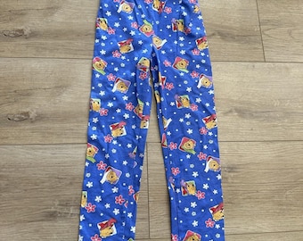 Leggings y pantalones con copos de nieve azules de Winnie The Pooh para niña pequeña de 4 años, VTG Y2K, Disney