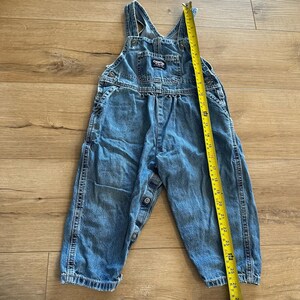 VTG Bebé Niña Niña Denim Grandes Monos 24 Mos Osh Kosh B'Gosh 90's Vestbak imagen 8