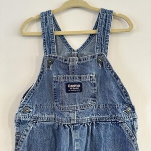 VTG Bebé Niña Niña Denim Grandes Monos 24 Mos Osh Kosh B'Gosh 90's Vestbak imagen 3
