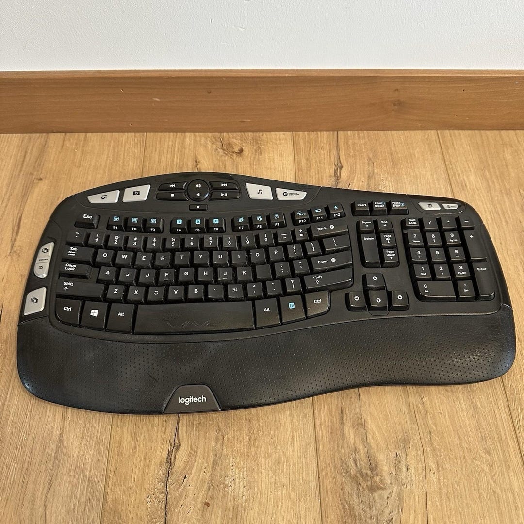 Logitech K35 Logitech K350 (Y-R0053) Wireless Comfort Wave Ergonomics Keyboard ...