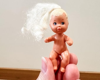 Mattel 1973 Vintage Barbie Baby Krissy Doll Long Blonde Hair Ponytail Mermaid