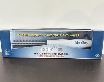 Helen Of Troy Mini 1/2" Professional Brush Iron Ergonomic Handle NIB Model 151N