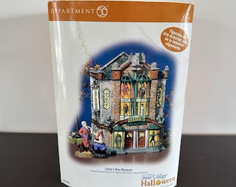 Dept 56 Halloween Snow Village Zelda's Wax Museum 56.54605 Lighted Building 2006