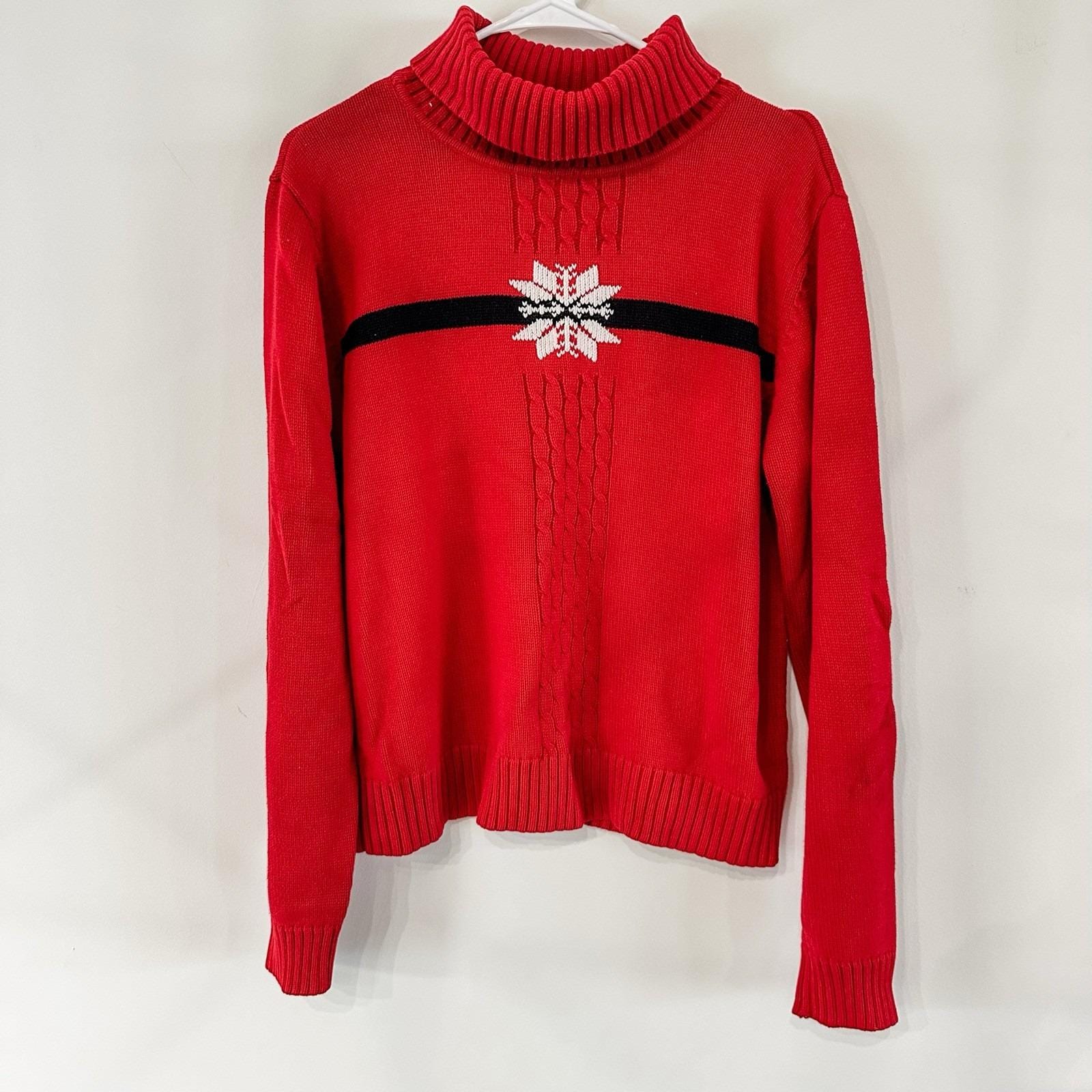 Woman Snowflake Sweater Red Canada
