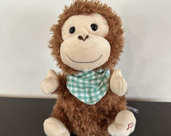Cuddle Barn Milo 10" Monkey Animated Musical Plush Sings "5 Little Monkeys"