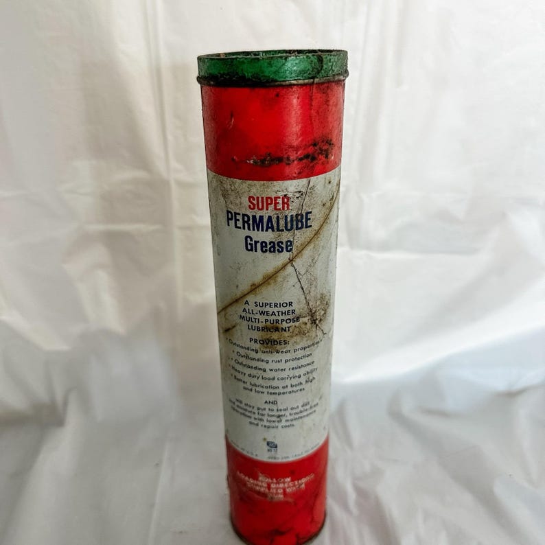 Antique Vintage Amoco Multi-Purpose Grease Tube Grease Can Cartridge 70% Full image 4